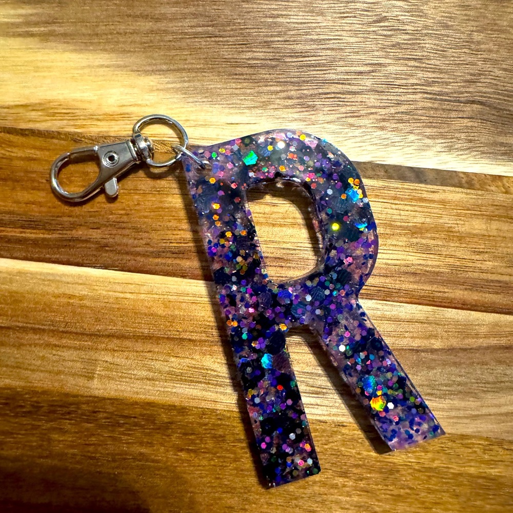 R letter key chain or bag clip!